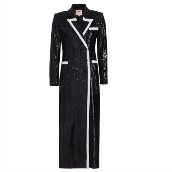 L'AGENCE Dresses & Skirts - L'Agence Black & White Marlowe Sequin Tuxedo Jacket NWOT